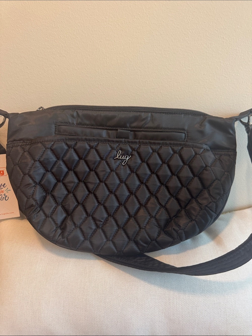 LUG Bolero Black Quilted Shoulder Crossbody Bag